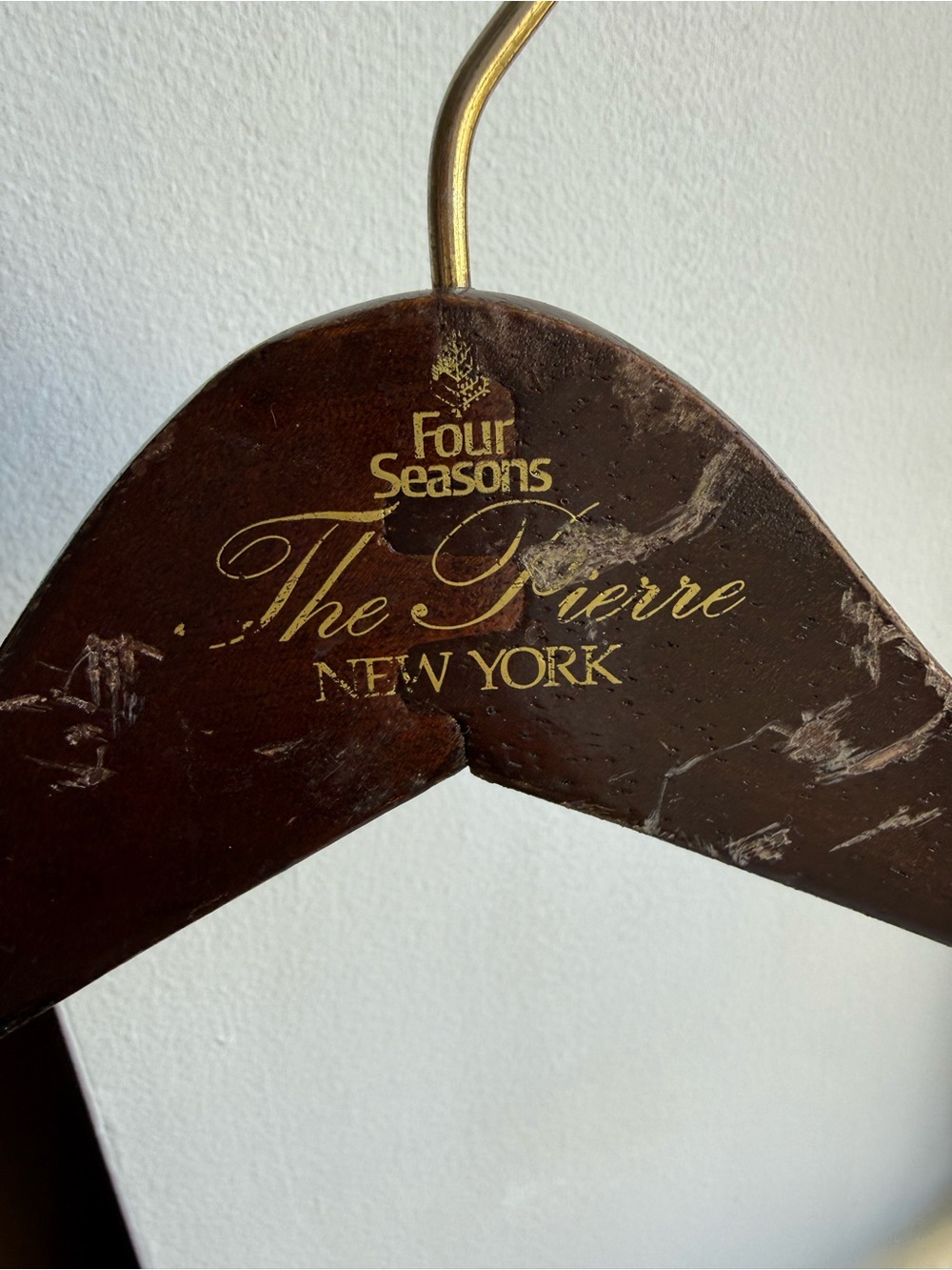 Four Seasons The Pierre New York Wooden Hanger